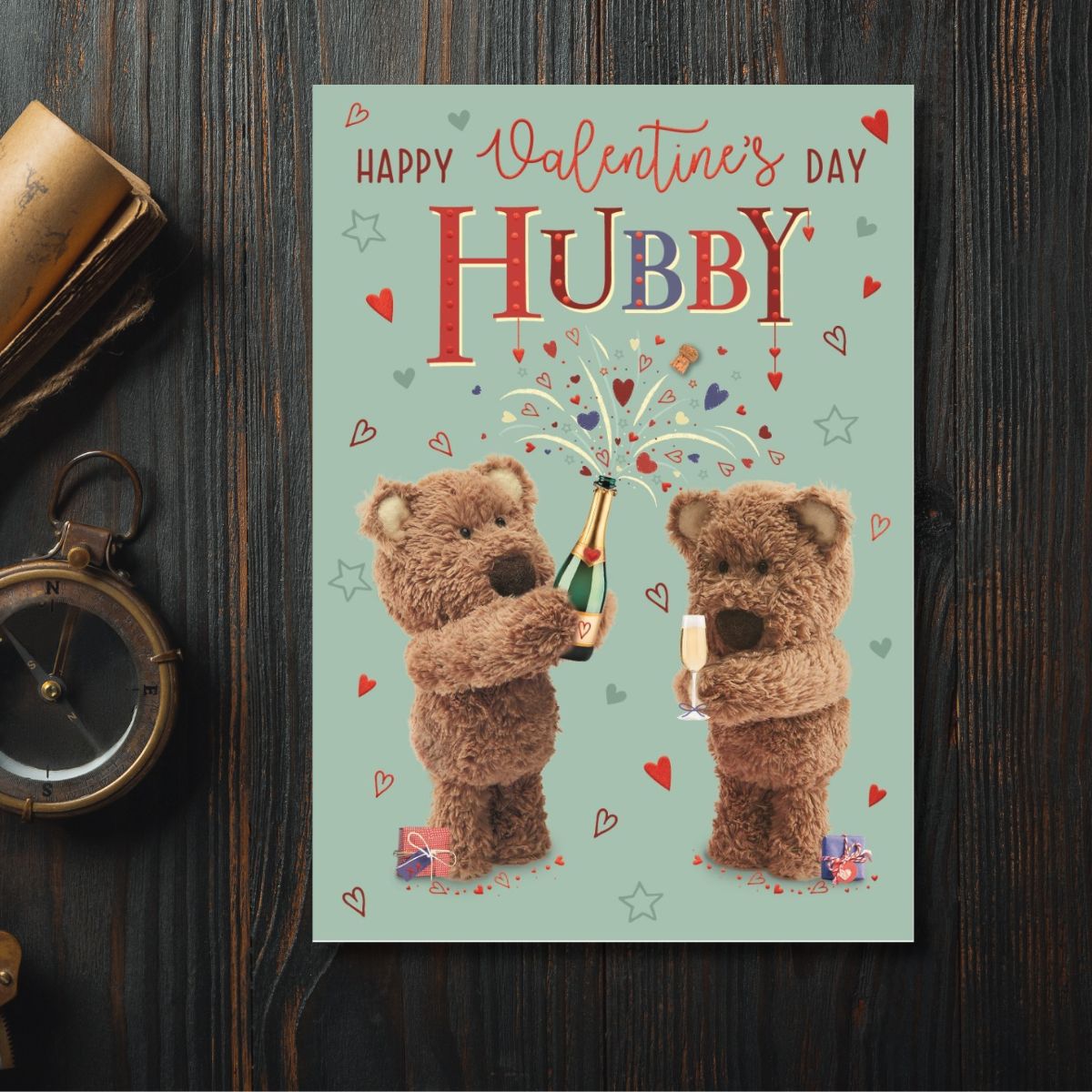 Husband Valentine's Day Card - Barley Bear Hubby