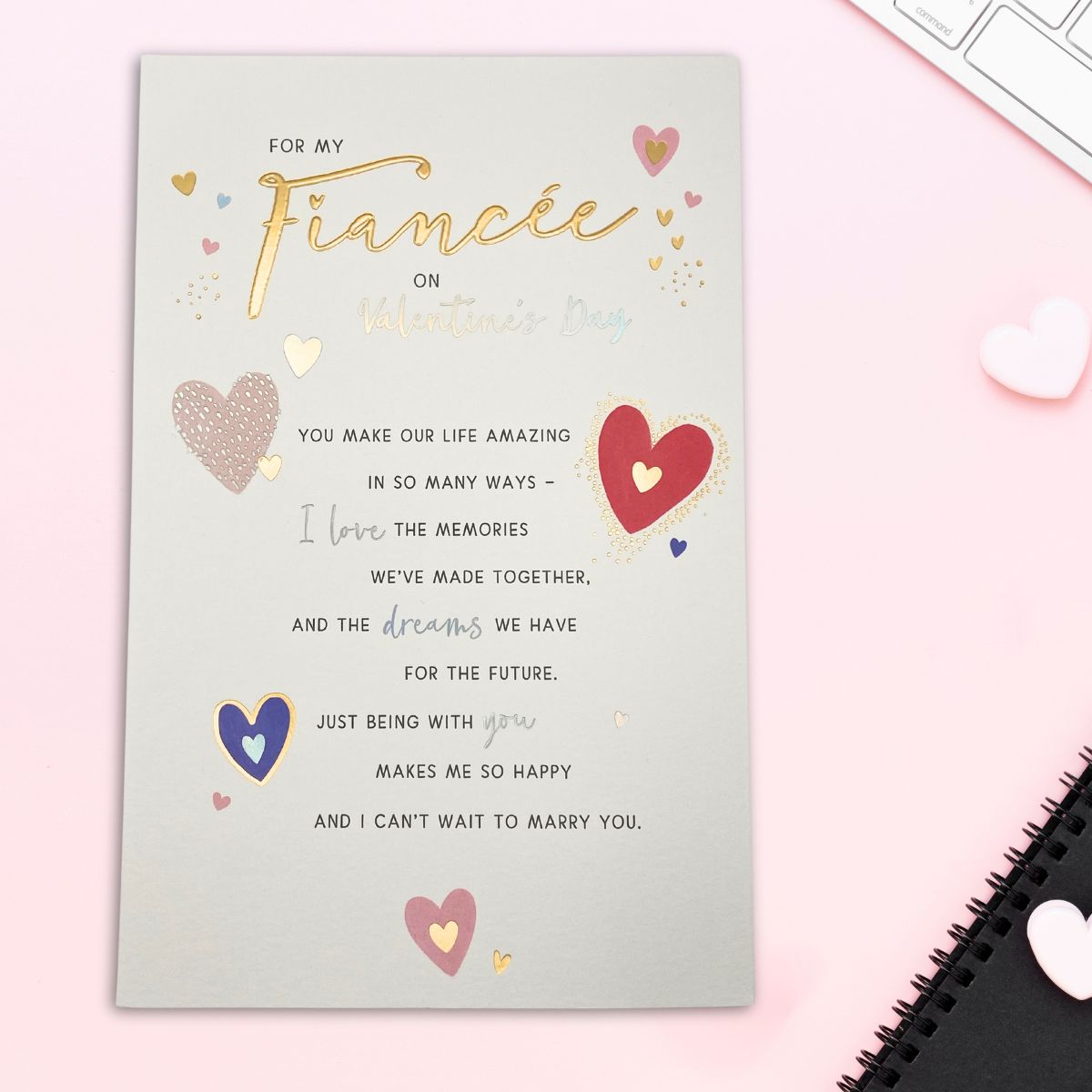 Fiancée Valentine's Day Card - You Make Our Life Amazing