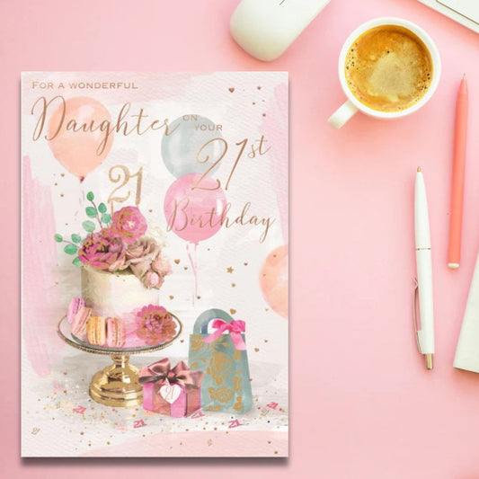 Daughter 21st Birthday Card - Brighstone Cake