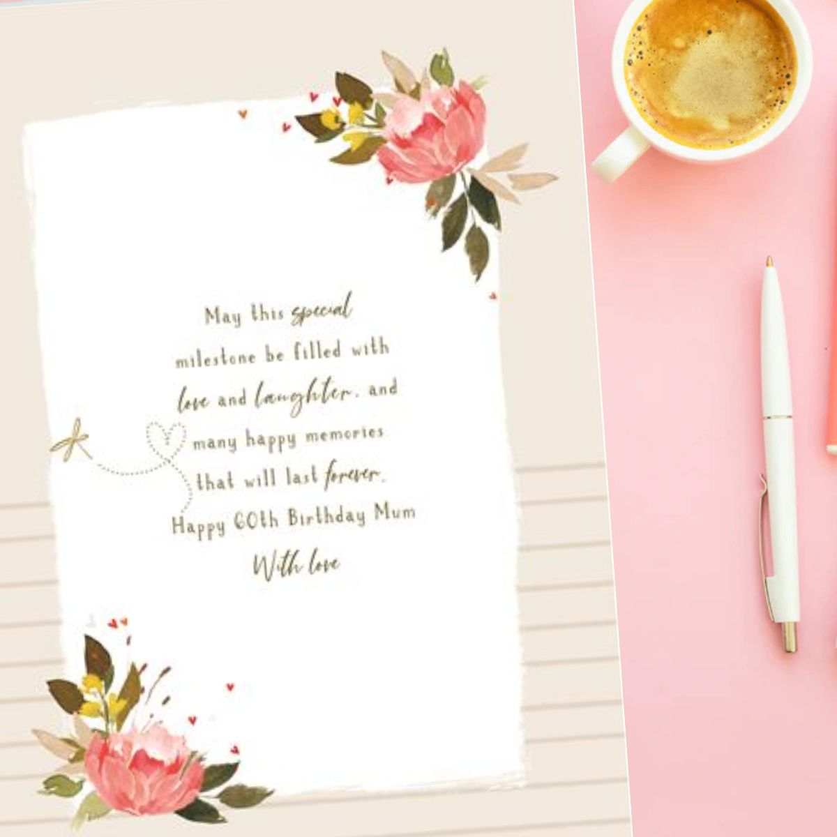 Mum 60th Birthday Card - Skylight Hand Tied Bouquet