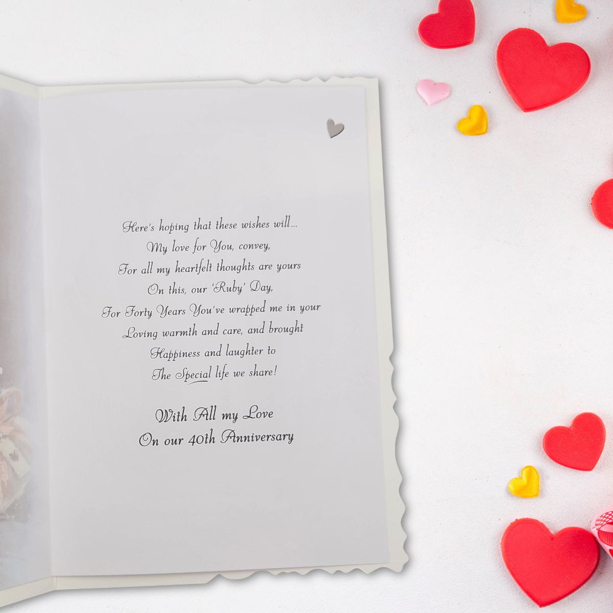 Husband Ruby Wedding Anniversary Card - 40th Velvet Gallery