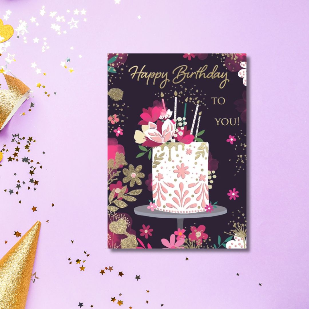 Joy Birthday Card - Birthday Cake