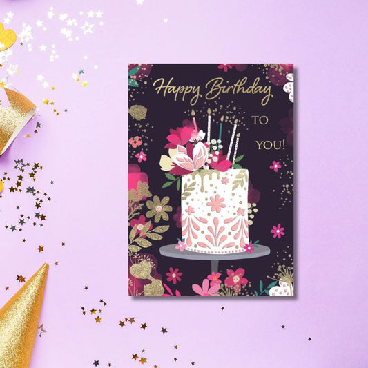 Joy Birthday Card - Birthday Cake
