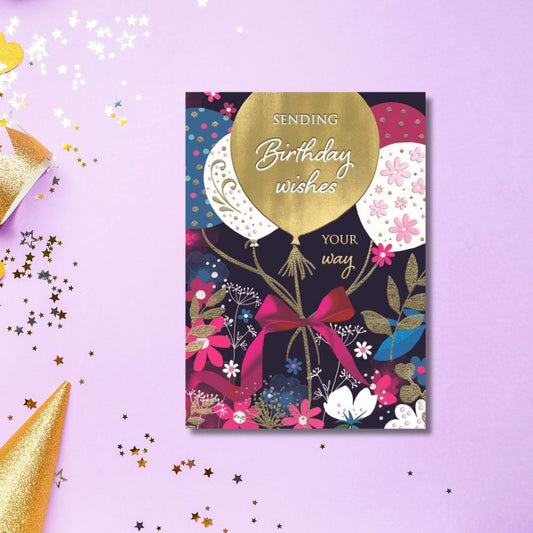 Joy Birthday Card - Sending Birthday Wishes