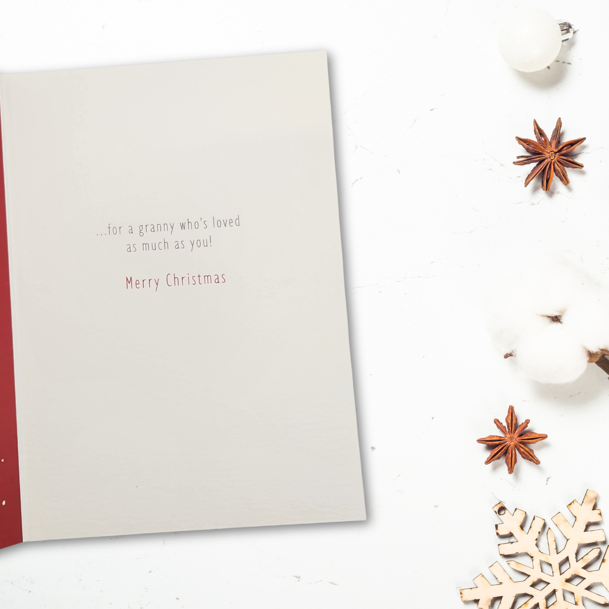 Granny Christmas Card - Nutmeg Gift & Tree