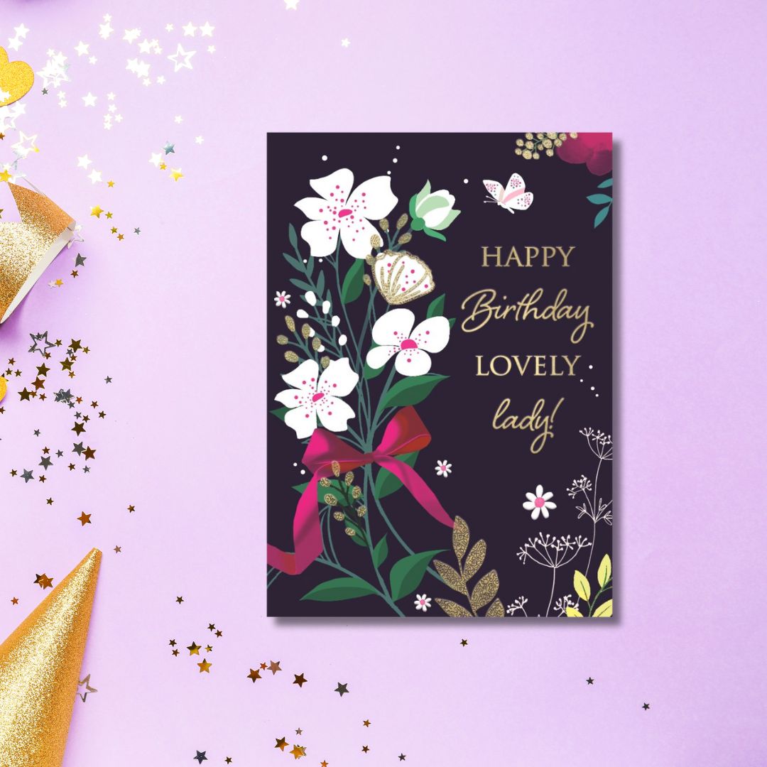 Joy Birthday Card - Lovely Lady