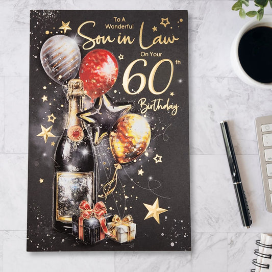 Son-In-Law 60th Birthday Card - Grayson Balloons & Gifts