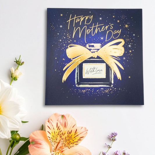 Open Mother's Day Card - Indigo Blush Perfume Bottle