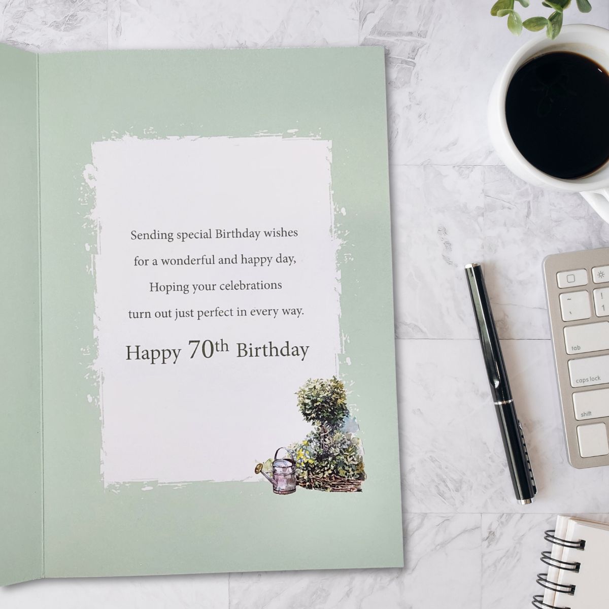 70th Birthday Card - Garden Shed