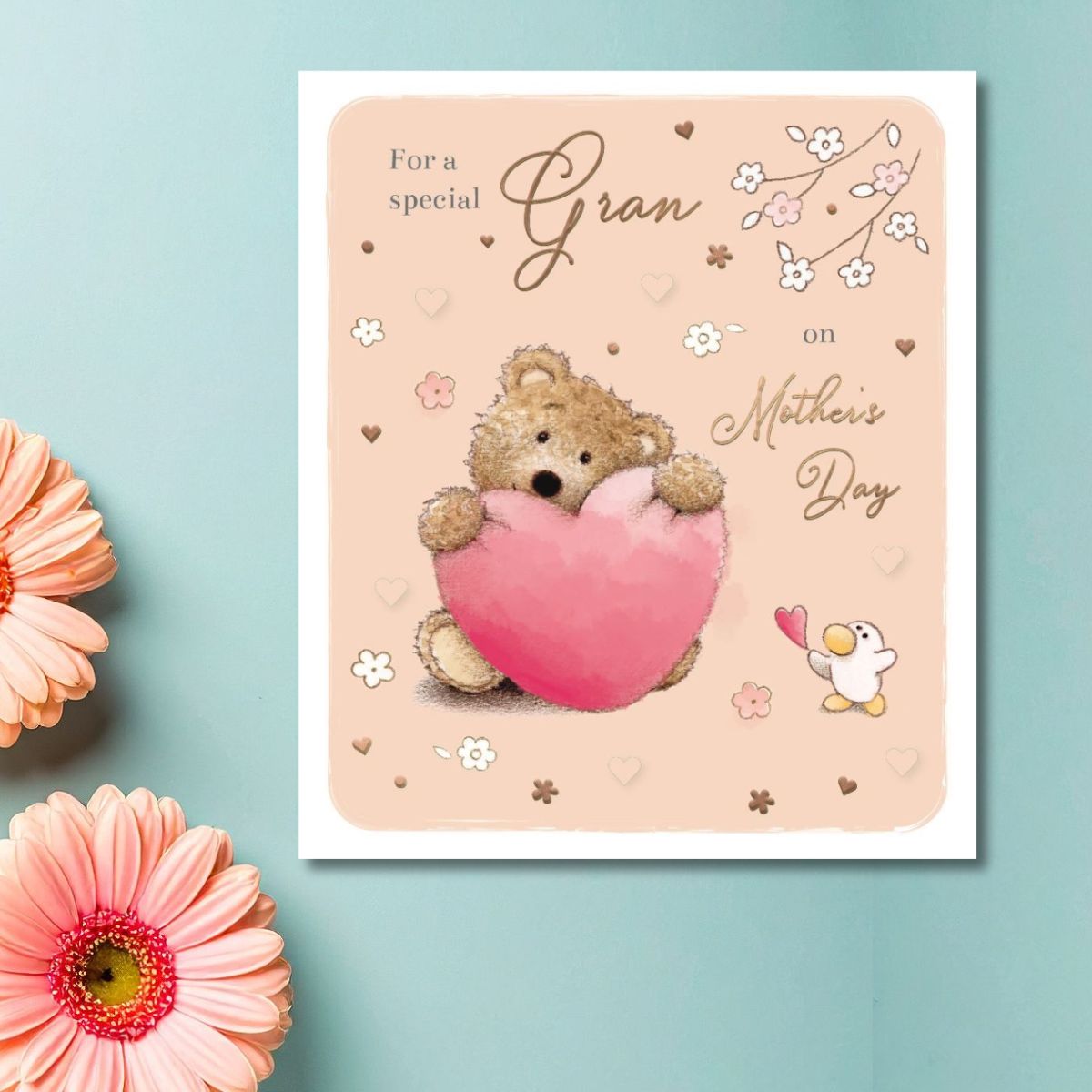 Gran Mother's Day Card - Barley Bear & Heart