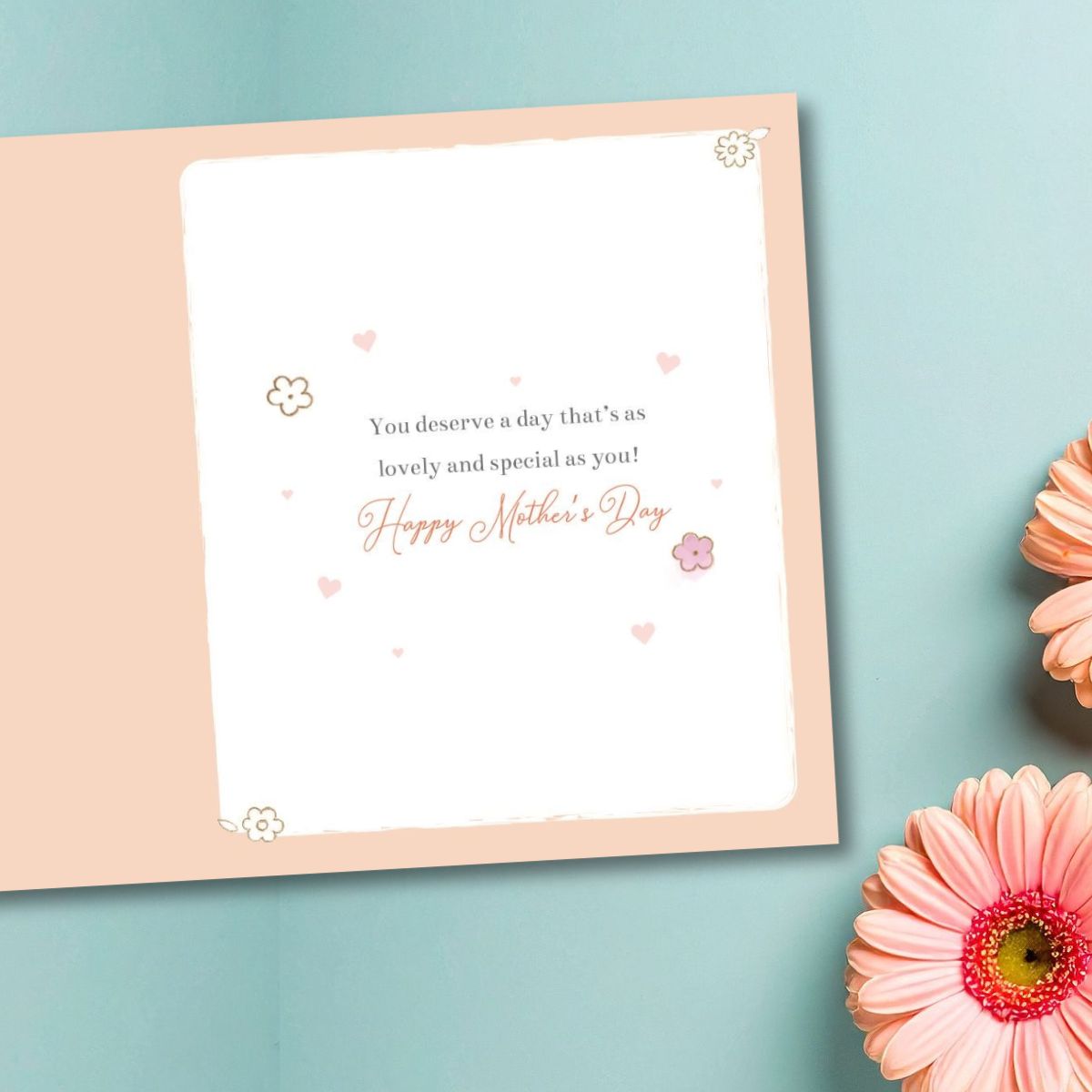 Grandma Mother's Day Card - Barley Bear & Pink Flower