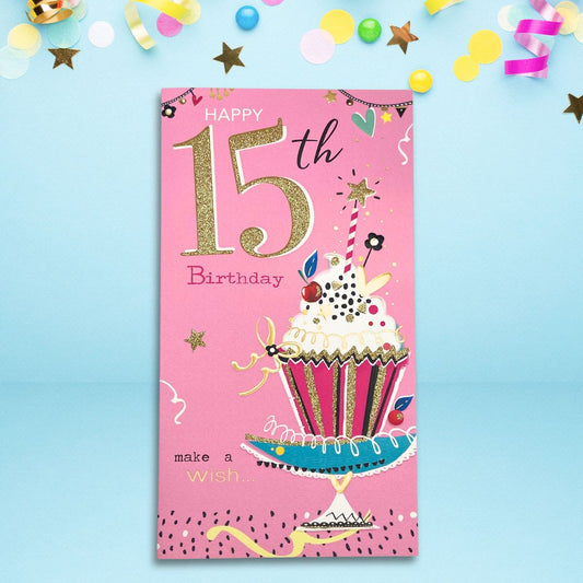 15th Birthday Card - Signature Cupcake