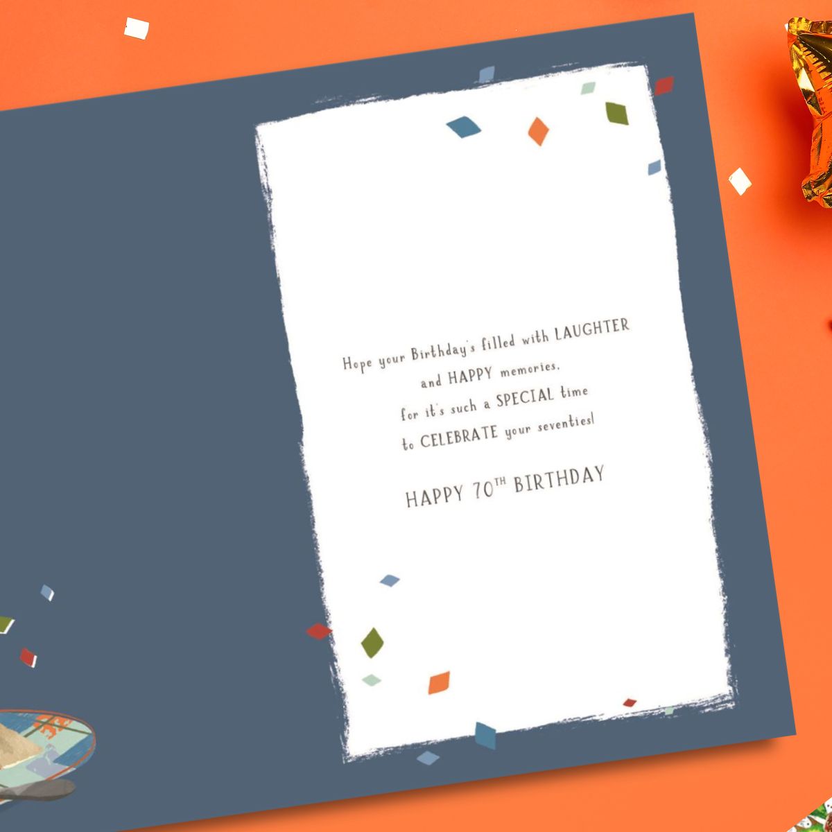 Friend 70th Birthday Card -  Skylight Cake