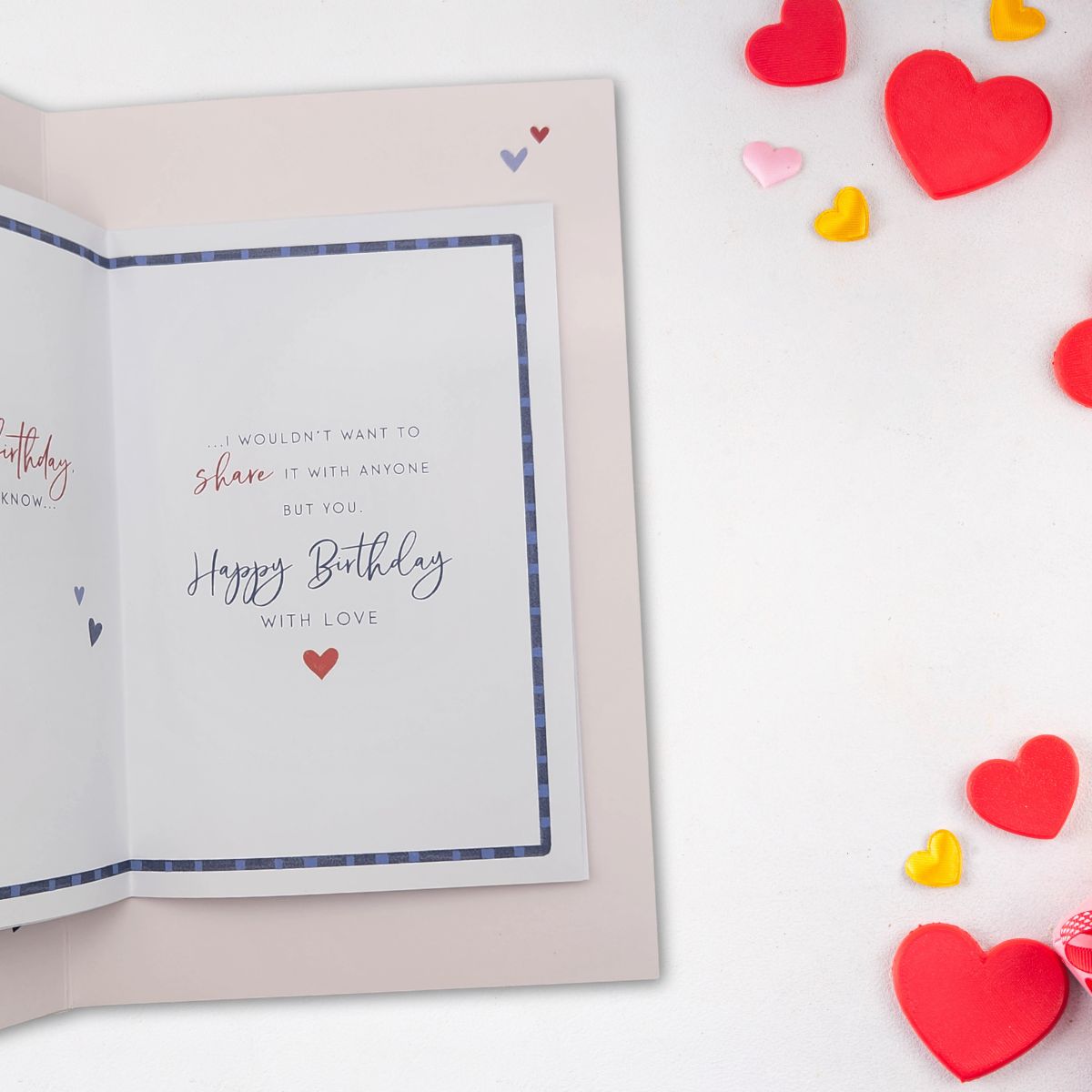 Husband Birthday Card - Letters & Lasers Hearts