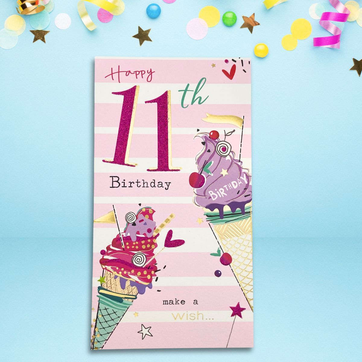 11th Birthday Card - Signature Ice Cream