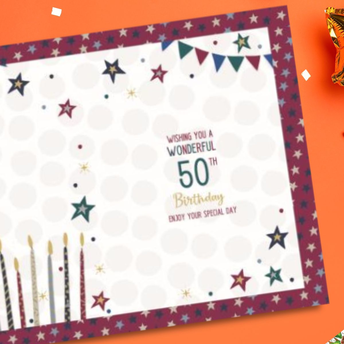 Uncle 50th Birthday Card - Pavillion Candles