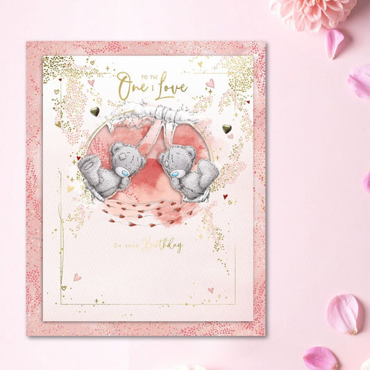 One I Love Boxed Birthday Card - Me To You Bears On Swings