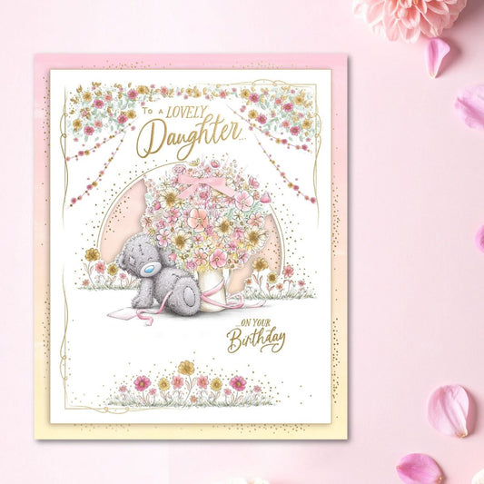 Daughter Boxed Birthday Card - Me To You Bear & Floral Jug