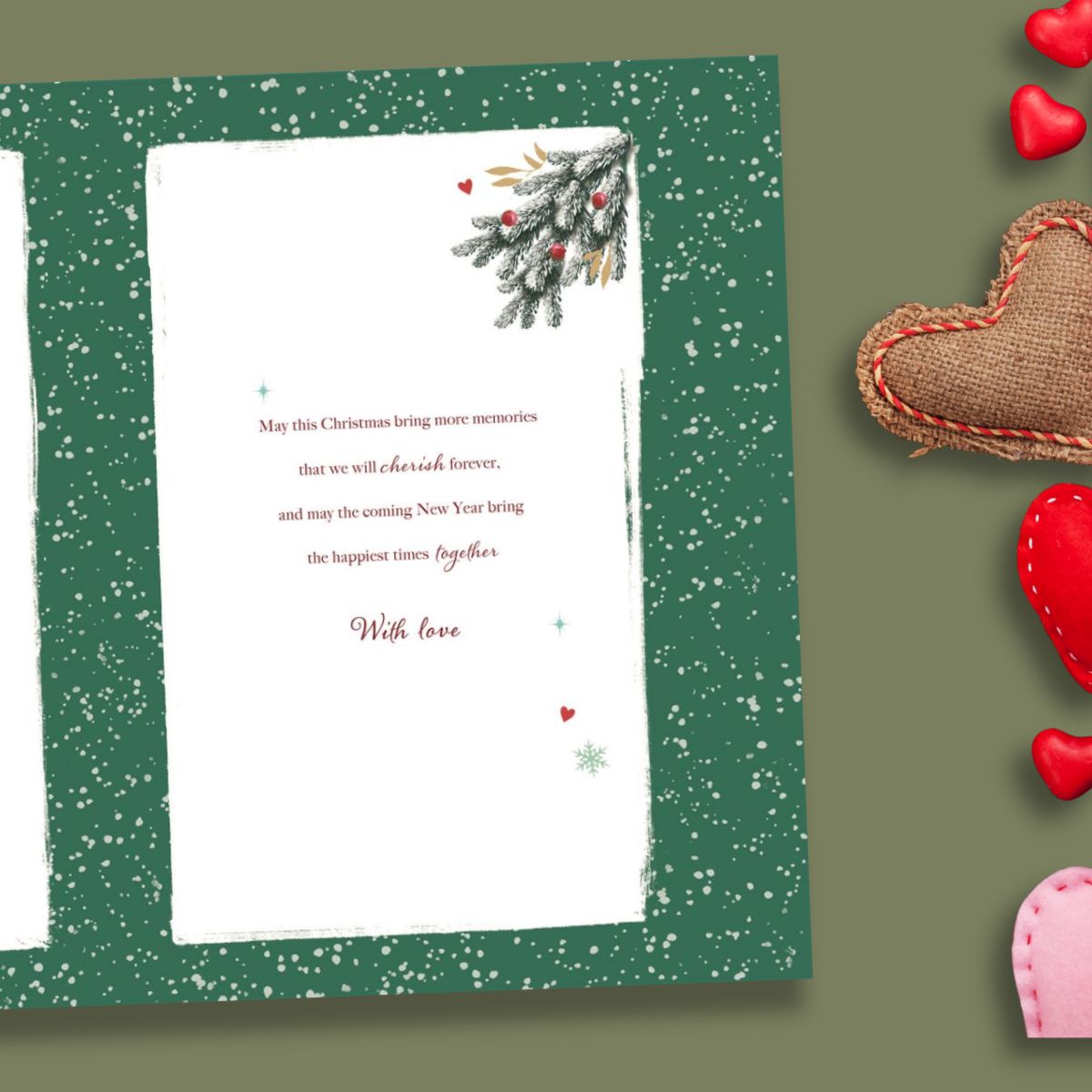 Husband Boxed Christmas Card - Deer Baubles