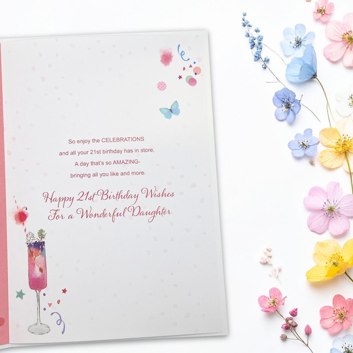 Daughter 21st Birthday Card - Cocktails
