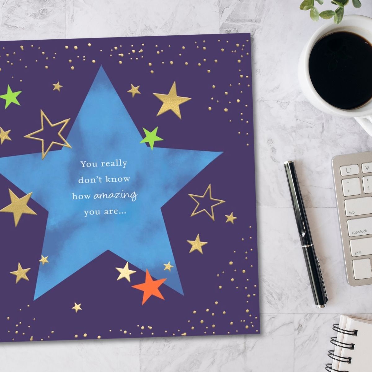 Son Birthday Card - Large Balloons & Stars
