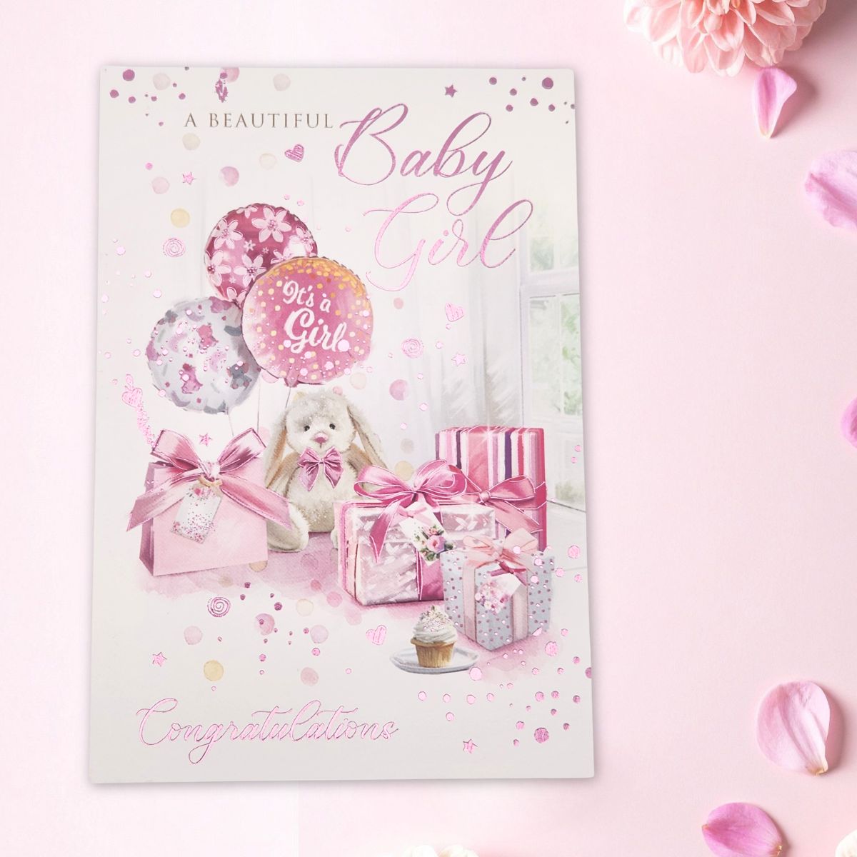Baby Girl Card - Bliss Bunny & Gifts