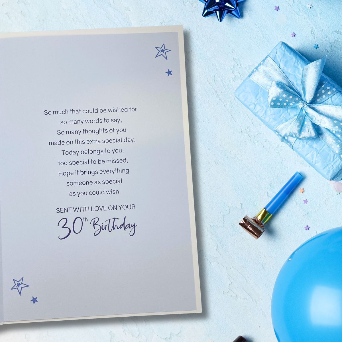 Son 30th Birthday Card - Gifts & Balloons