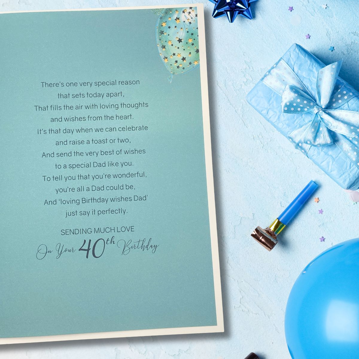 Dad 40th Birthday Card - Grayson Trophy