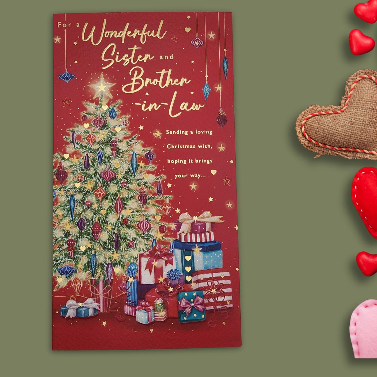Sister & Brother-in-Law Christmas Card - Just For You Tree