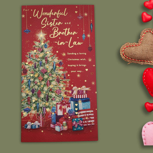 Sister & Brother-in-Law Christmas Card - Just For You Tree
