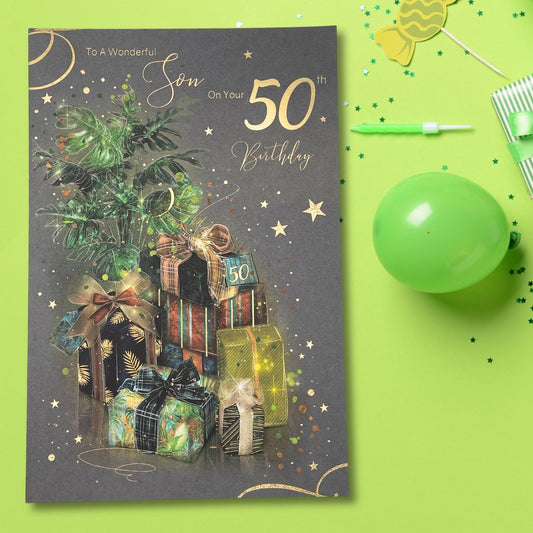 Son 50th Birthday Card - Grayson Gifts & Plants