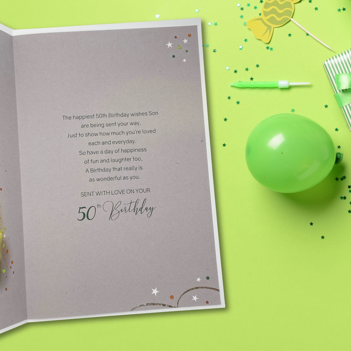 Son 50th Birthday Card - Grayson Gifts & Plants