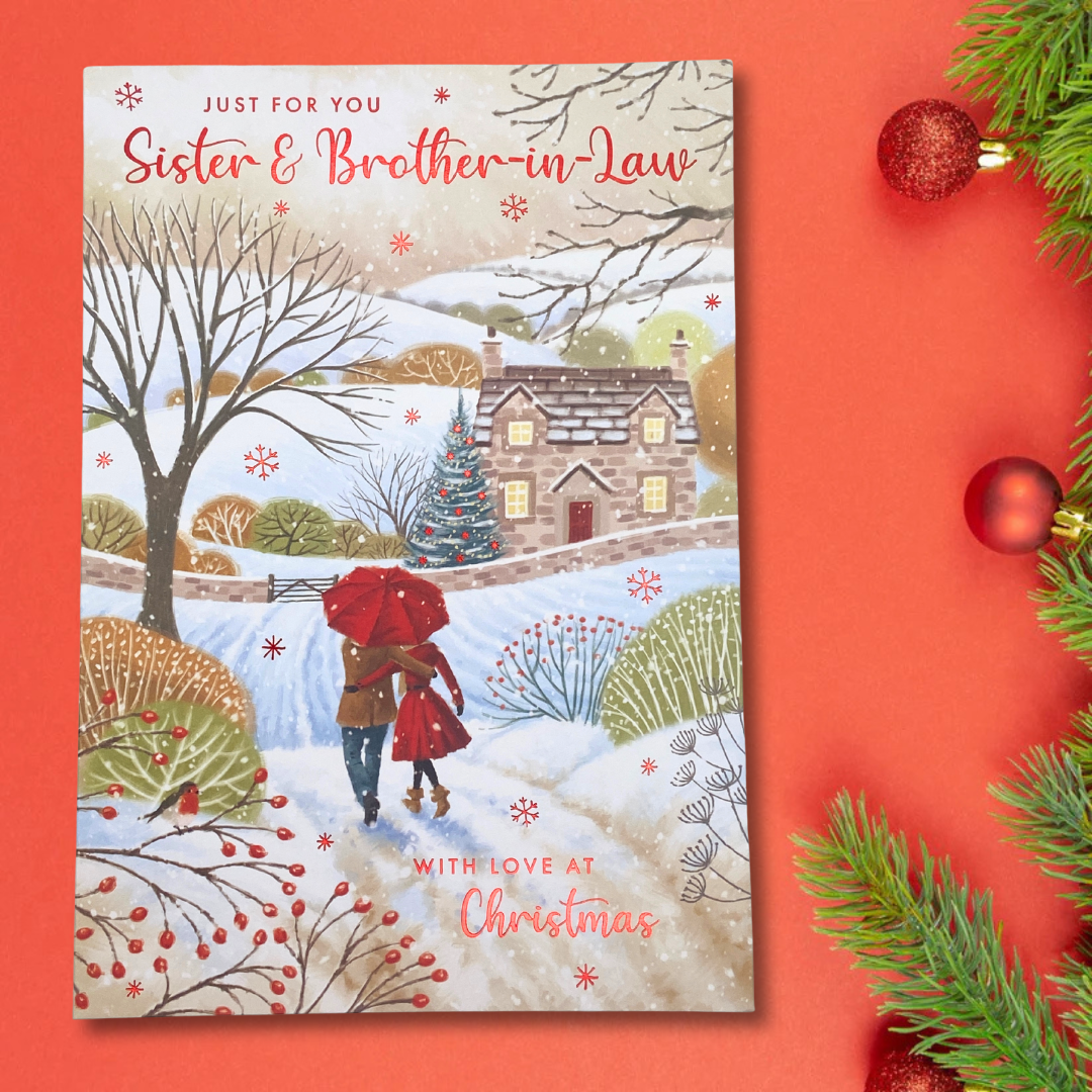 Sister & Brother-In-Law Christmas Card - Pizazz Stroll