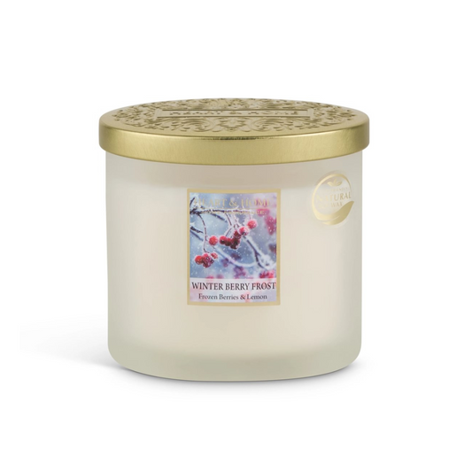 Heart & Home Twin Wick Soy Wax Candle - Winter Berry Frost