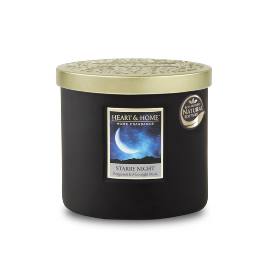 Heart & Home Twin Wick Soy Wax Candle - Starry Night