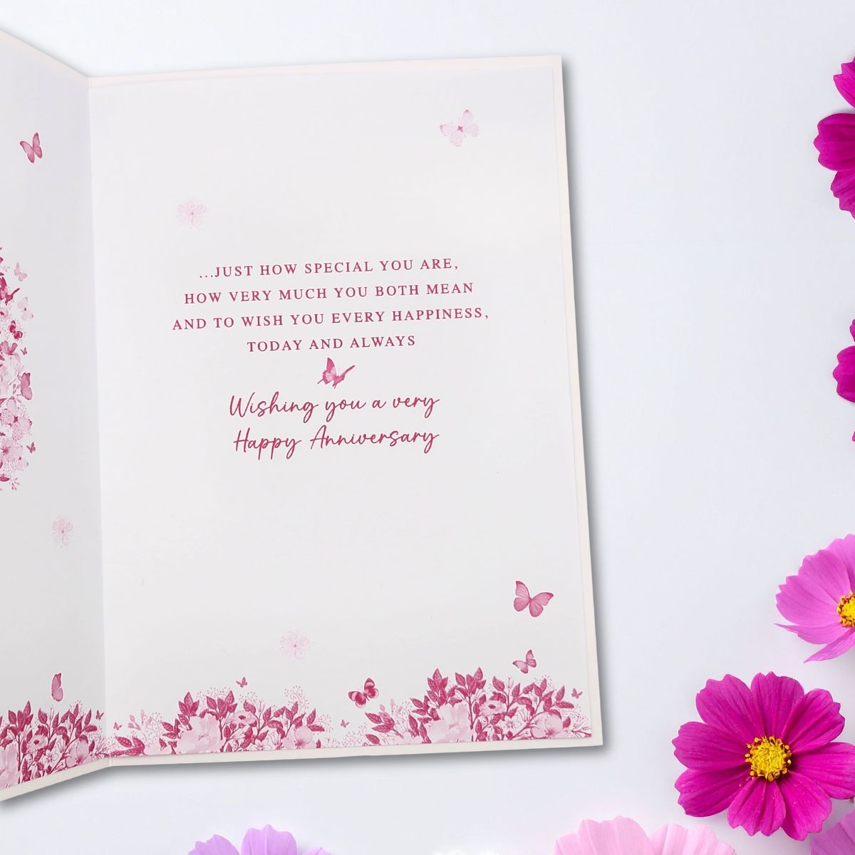 Daughter & Son-In-Law Wedding Anniversary Card - Pizazz Butterfly Tree