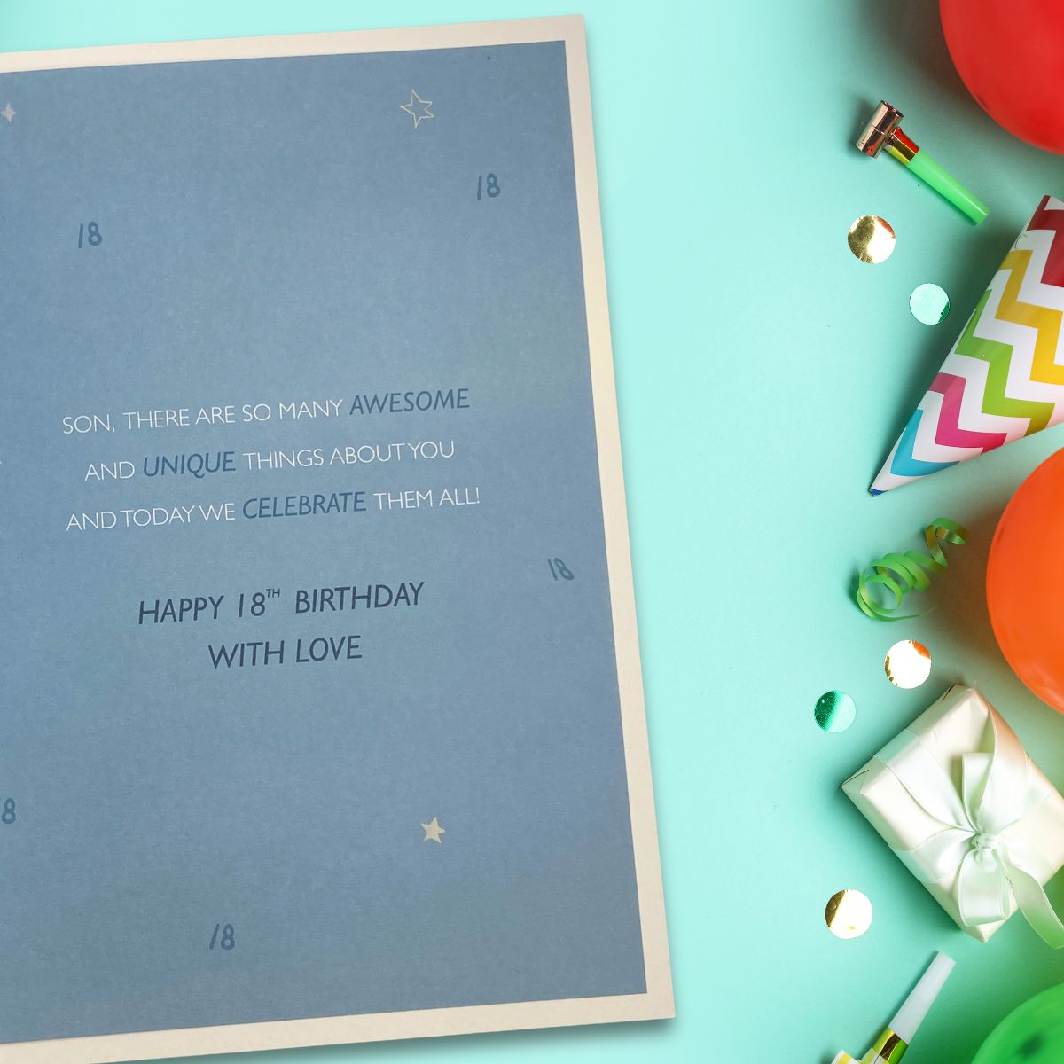 Son 18th Birthday Card - Make A Wish Candles