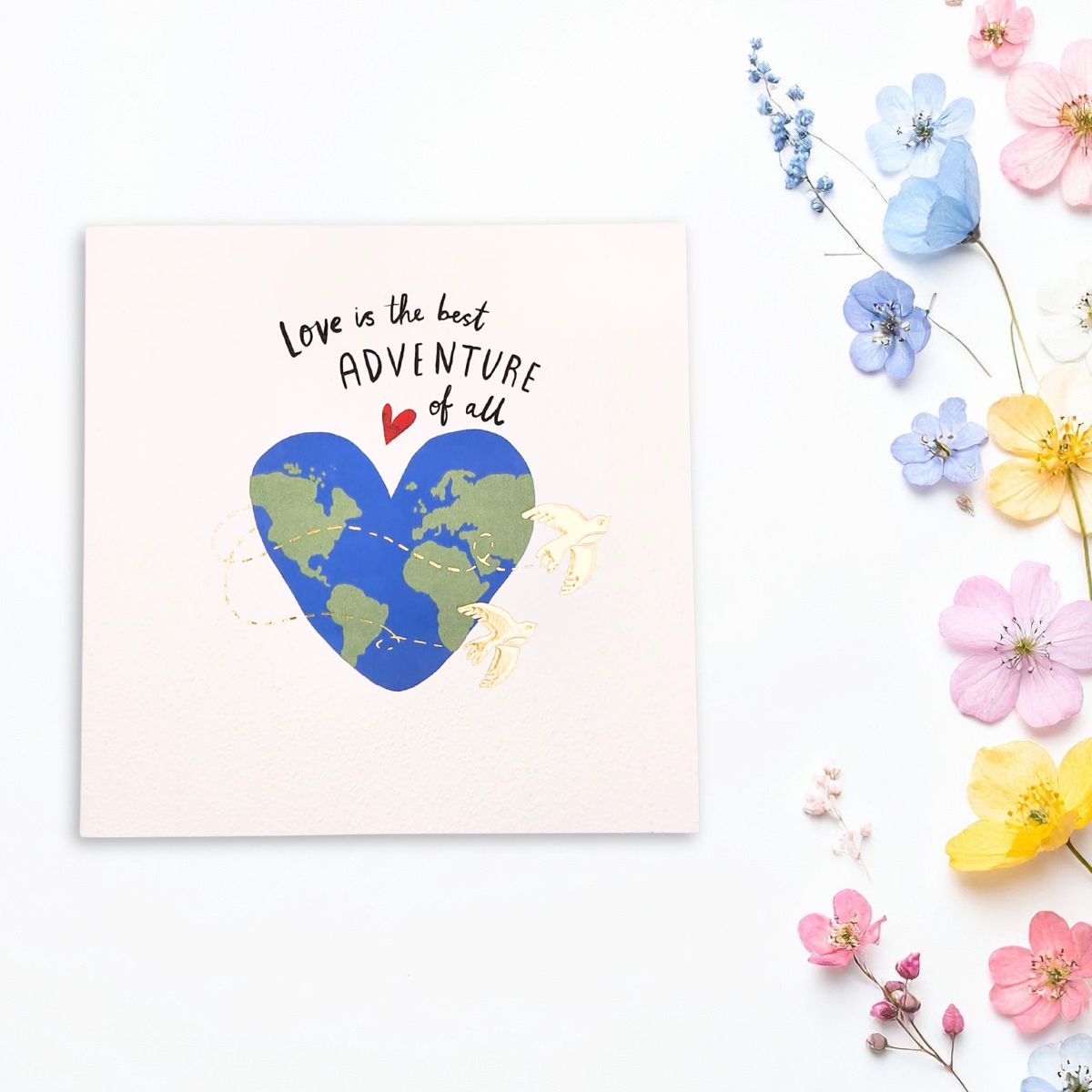 Happy Anniversary Card - Love Is The Best Adventure