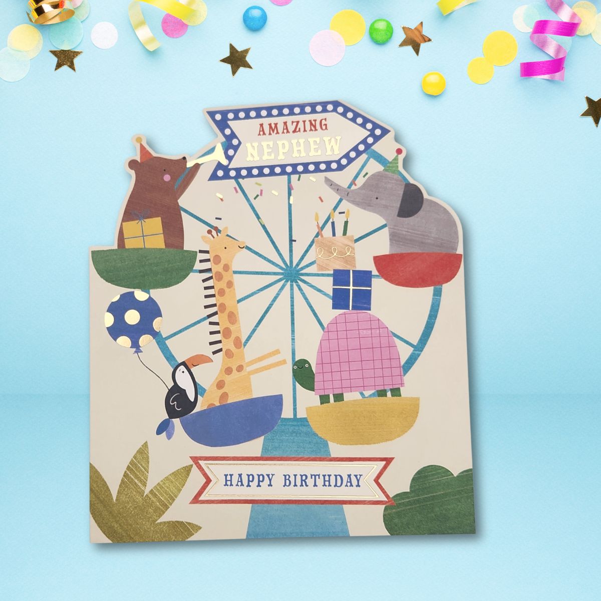 Nephew Birthday Card - The Big Wheel