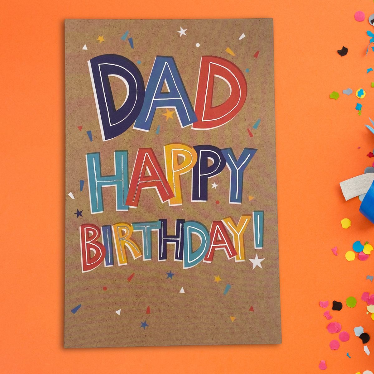Dad Birthday Card - Kraft Text