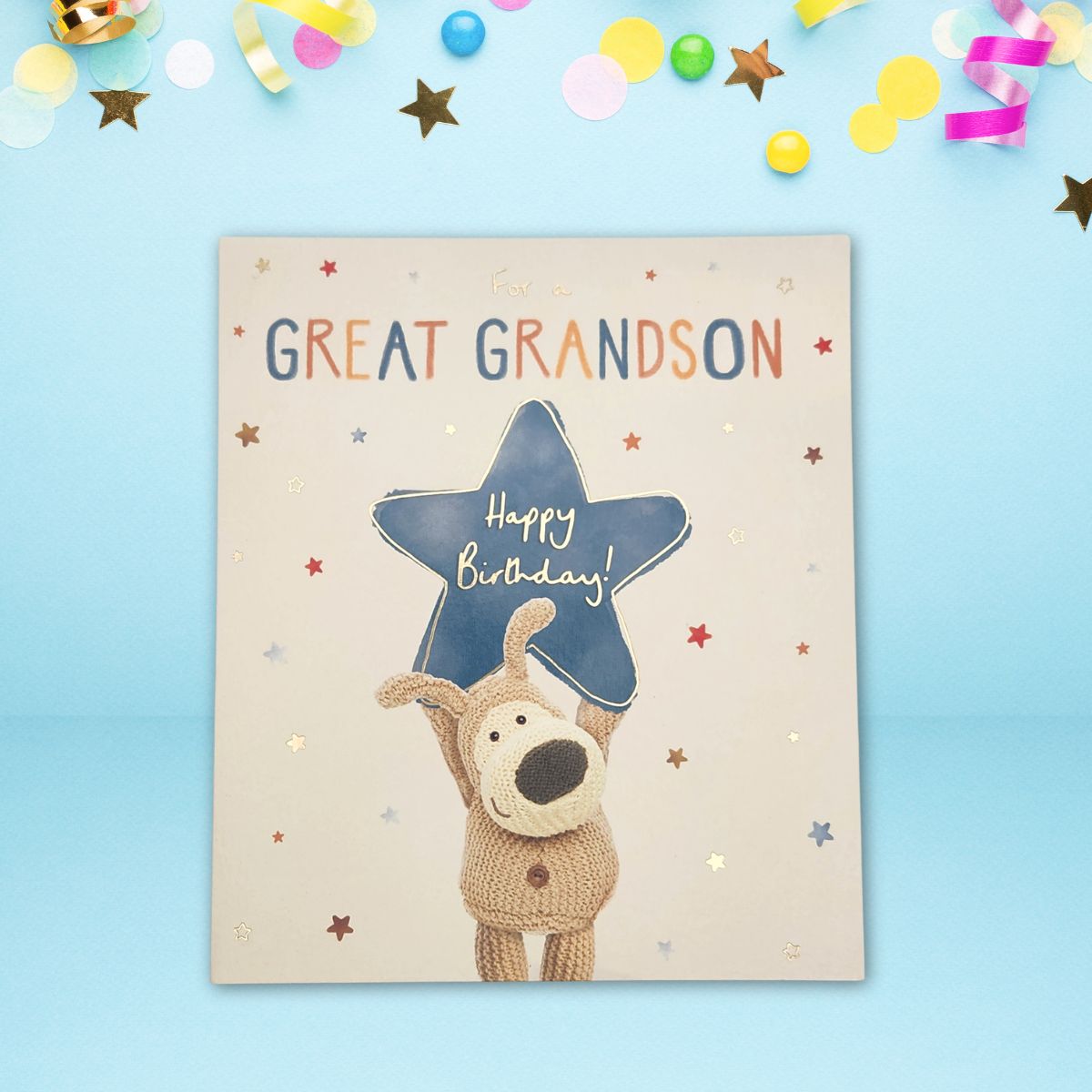Great Grandson Birthday Card - Boofle Bear
