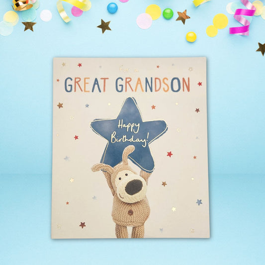 Great Grandson Birthday Card - Boofle Bear