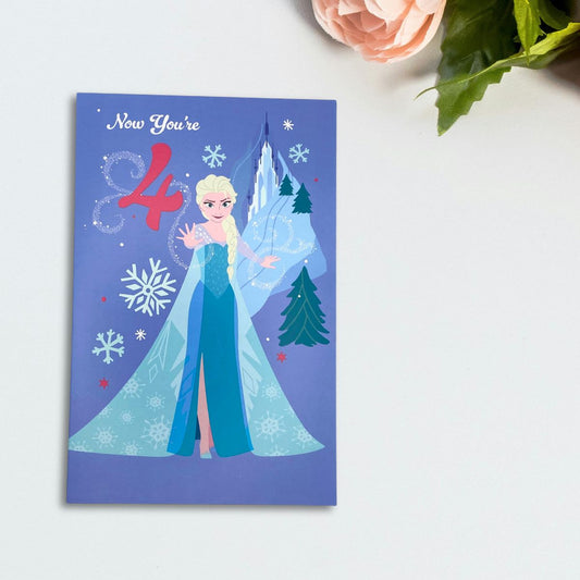 4th Birthday Card - Disney Frozen