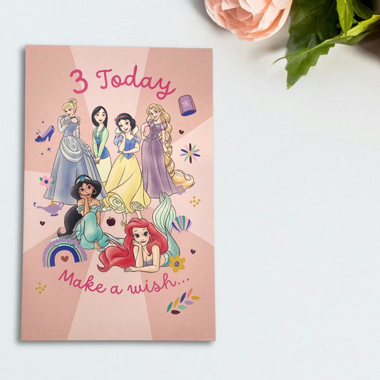 3rd Birthday Card - Disney Princess