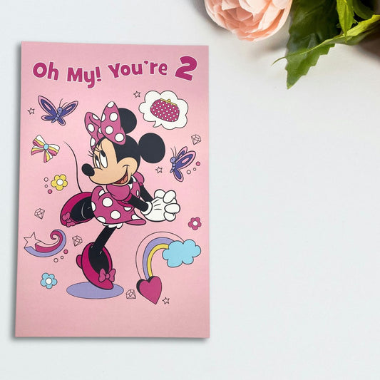 2nd Birthday Card - Disney Minnie Mouse