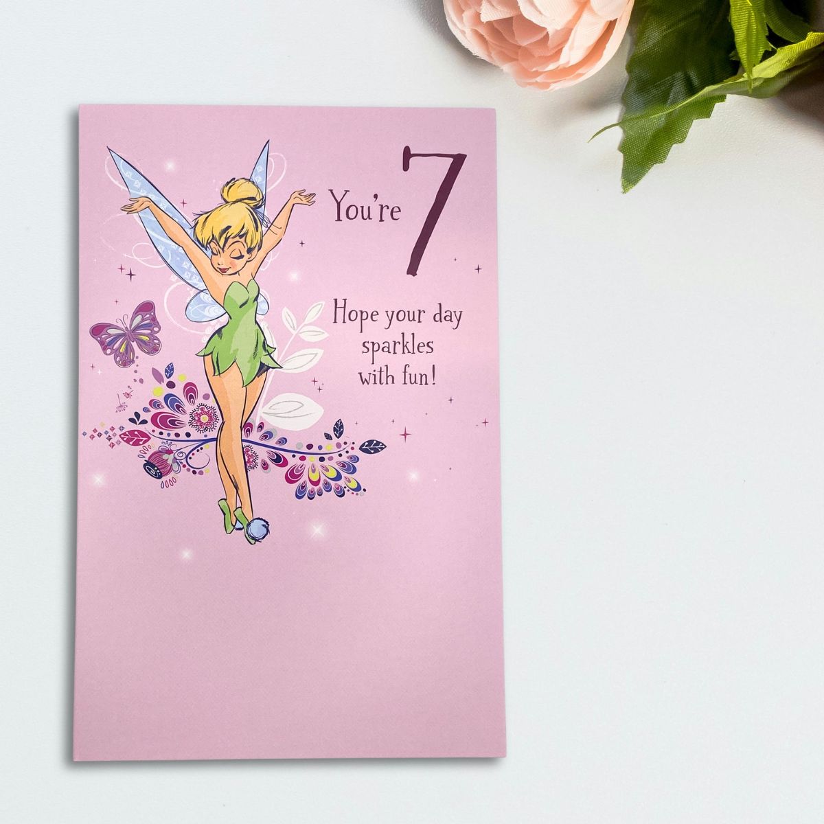 7th Birthday Card - Disney Tinkerbell
