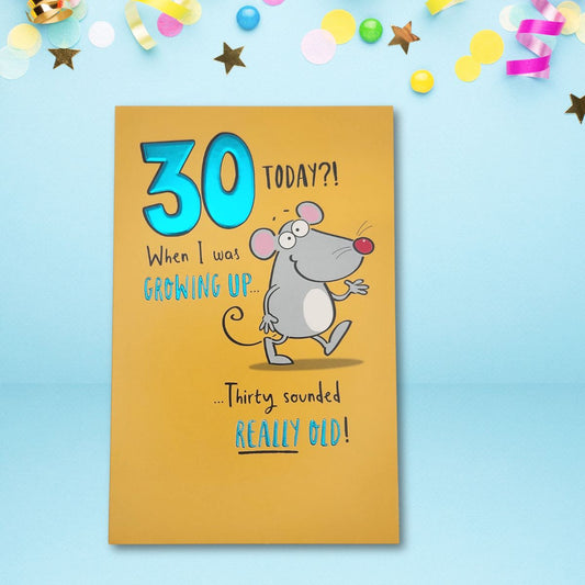 30th Birthday Card - Crackers Really Old!