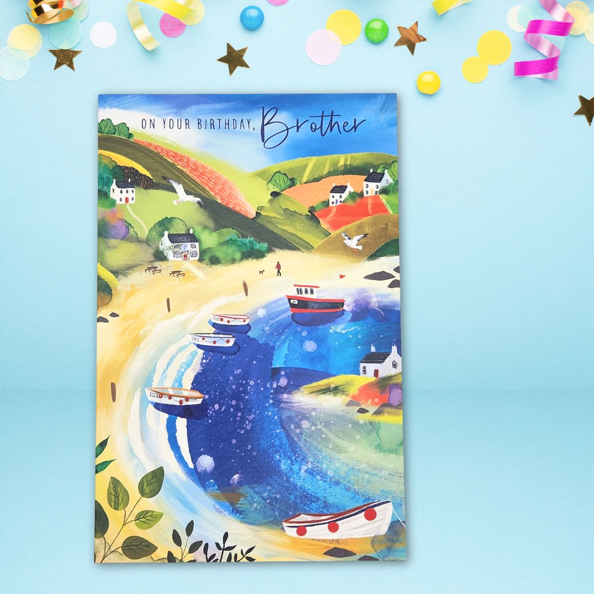 Brother Birthday Card - Harbour View
