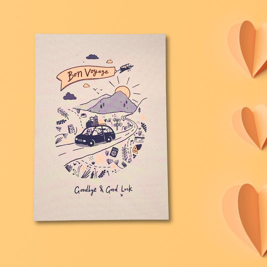 Goodbye Card - Goodbye & Good Luck