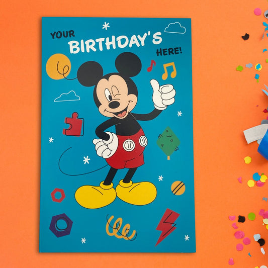 Disney Mickey Mouse Birthday Card - Your Birthday's Here!